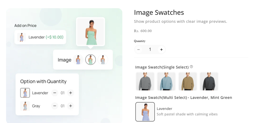 Image swatches shopify