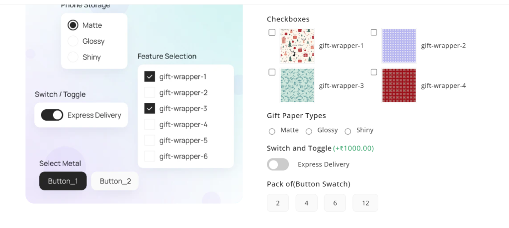 shopify button swatches