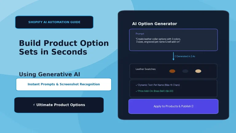 How to Build Complete Shopify Product Option Sets in Seconds Using AI