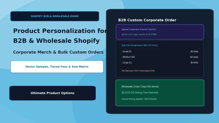 The Complete Guide to Product Personalization for B2B & Wholesale Shopify Stores