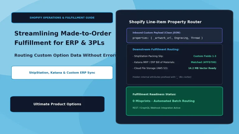 Streamlining Made-to-Order Fulfillment Routing Custom Option Data to ERP & 3PLs