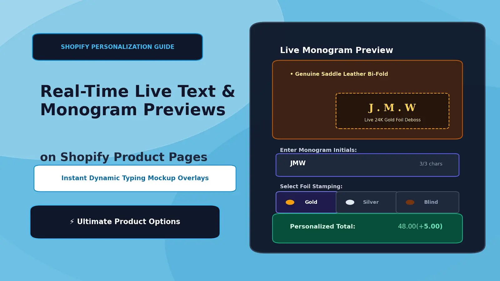 How to Add Real-Time Live Text & Monogram Previews on Shopify Product Pages