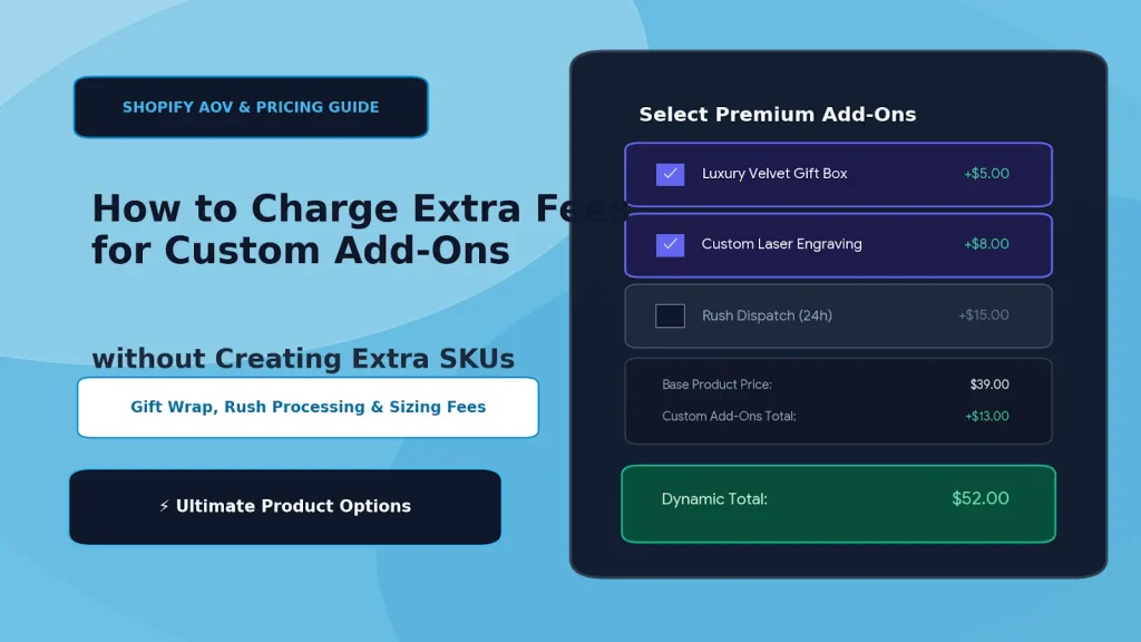 How to Charge Extra Fees for Custom Add-Ons on Shopify
