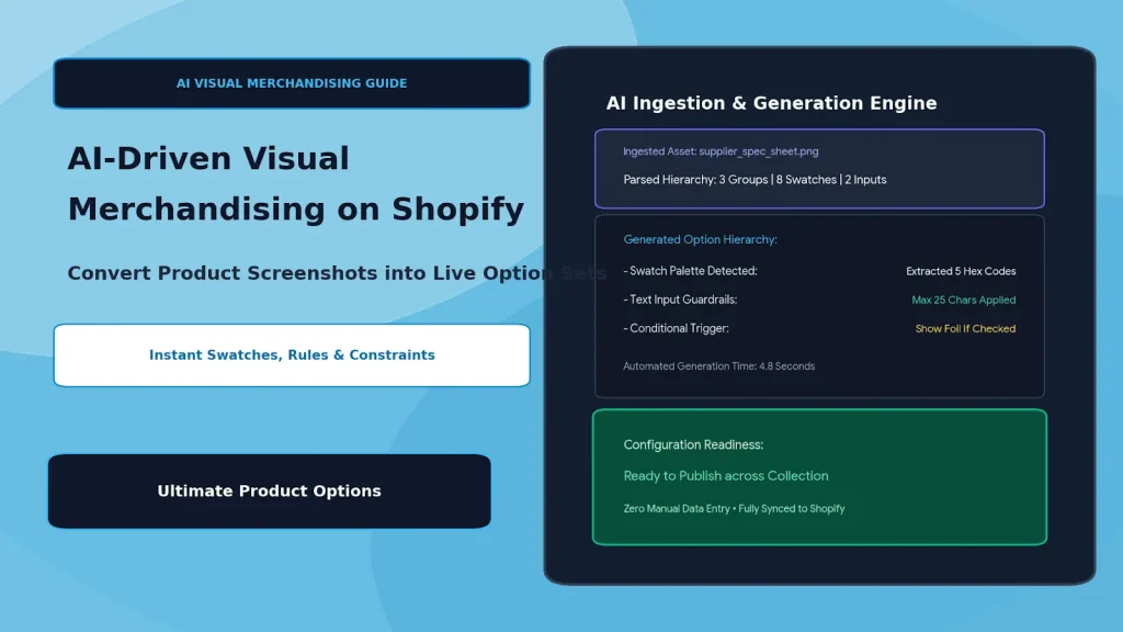 AI-Driven Visual Merchandising Converting Product Screenshots into Live Option Sets in Seconds