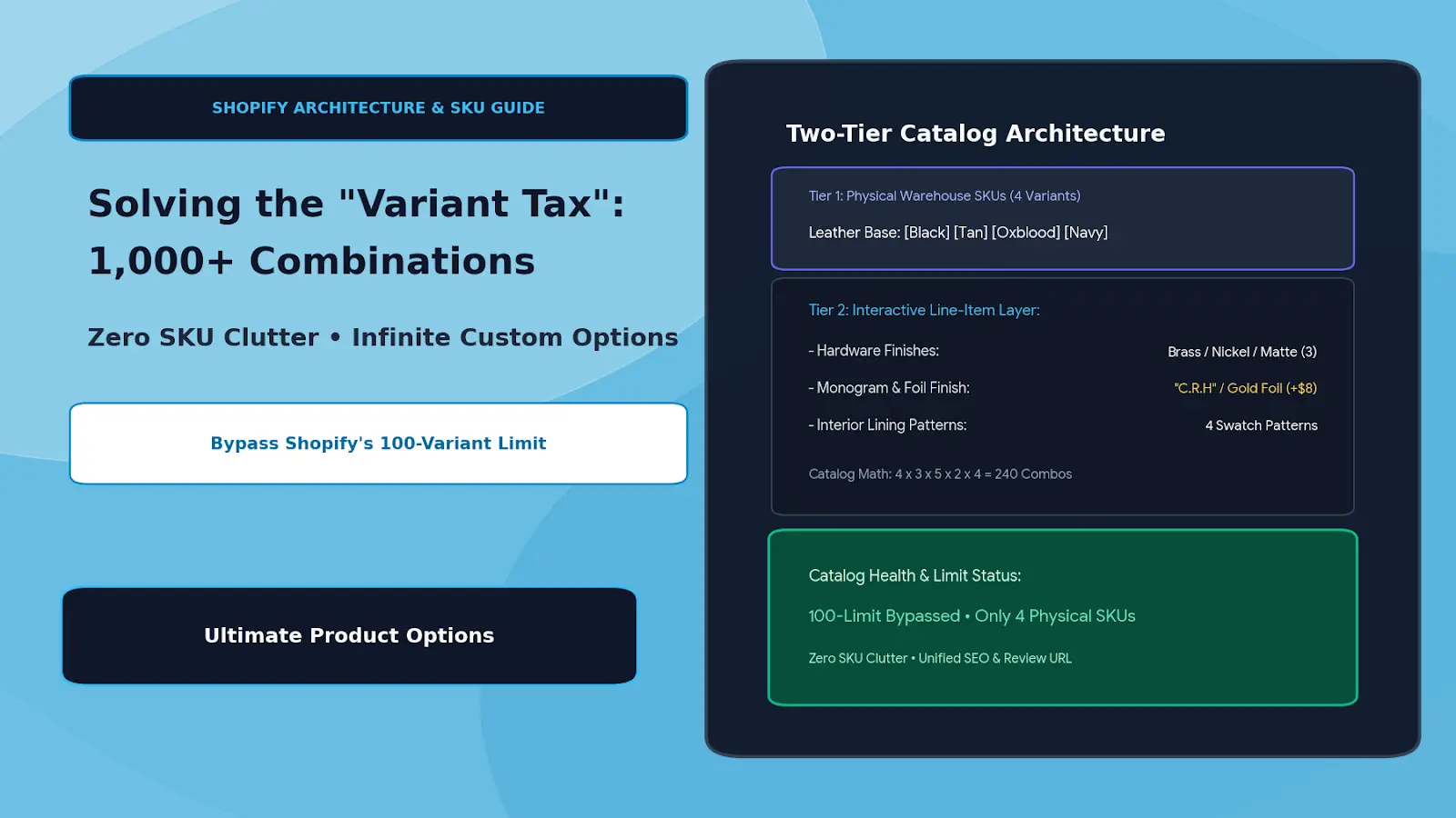 Managing 1,000+ Combinations Without SKU Clutter or Hidden Fees
