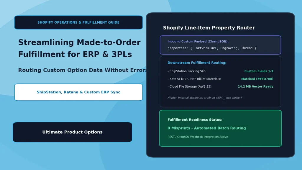 Streamlining Made-to-Order Fulfillment Routing Custom Option Data to ERP & 3PLs
