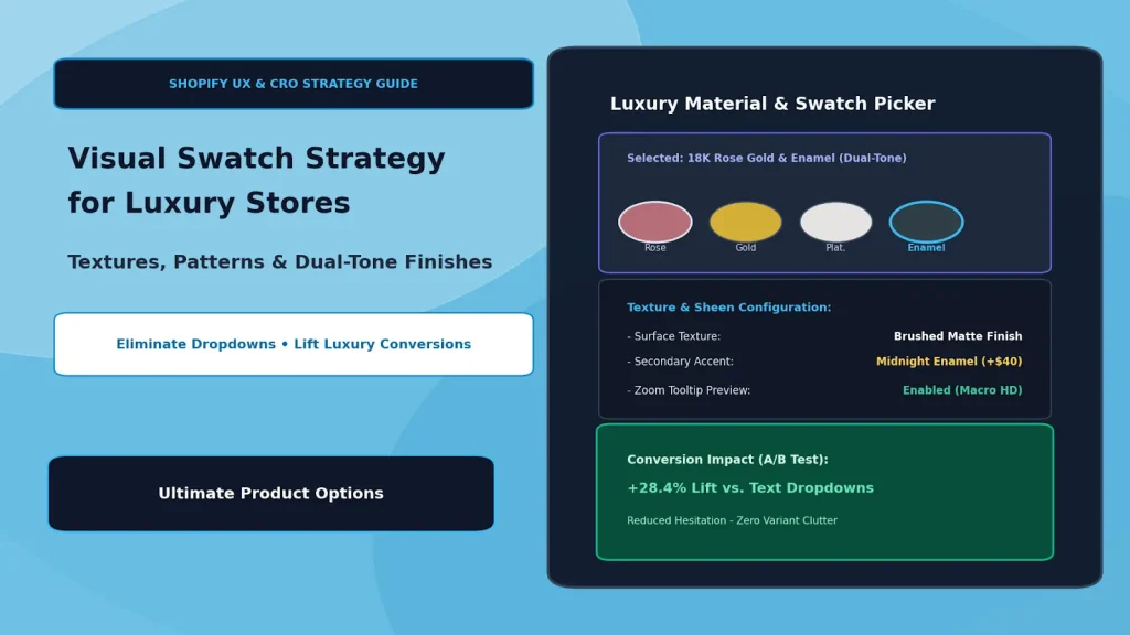 Visual Swatch Strategy Upgrading from Dropdowns to Texture, Pattern, and Dual-Tone Swatches